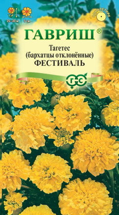 Семена Бархатцы отклоненные (тагетес) Фестиваль, 0,3г, Гавриш, Цветочная коллекция