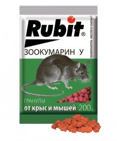 Приманка Летто Rubit Зоокумарин+, от крыс и мышей, сырный, гранулы, 200г