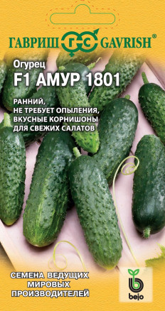 Семена Огурец Амур 1801 F1, 5шт, Гавриш, Ведущие мировые производители, Bejo