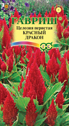 Семена Целозия перистая Красный дракон, 0,1г, Гавриш, Цветочная коллекция
