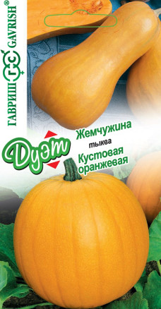 Набор семян Тыква мускатная Жемчужина, 1,5г и Тыква Кустовая оранжевая, 1,5г, ДуэтГавриш,