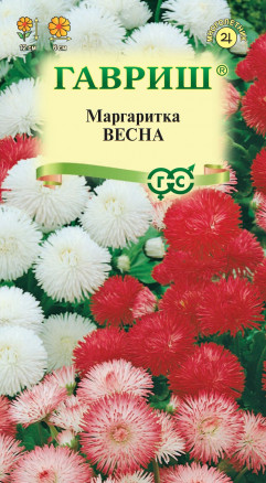 Семена Маргаритка Весна, смесь, 0,05г, Гавриш, Цветочная коллекция
