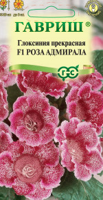 Семена Глоксиния прекрасная Роза адмирала F1, 4шт, Гавриш, Цветочная коллекция