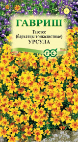 Семена Бархатцы тонколистные (тагетес) Урсула, 0,05г, Гавриш, Цветочная коллекция