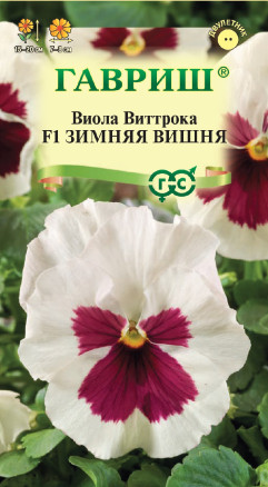 Семена Виола Зимняя вишня F1, Виттрока (Анютины глазки), 5шт, Гавриш, Цветочная коллекция