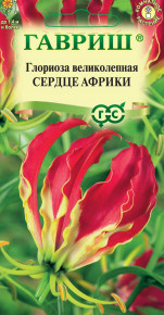 Семена Глориоза великолепная Сердце Африки, 3шт, Гавриш, Цветочная коллекция
