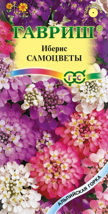 Семена Иберис зонтичный Самоцветы, 0,2г, Гавриш, Альпийская горка