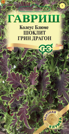 Семена Колеус Блюме Шоклит грин Драгон, 4шт, Гавриш, Элитная клумба