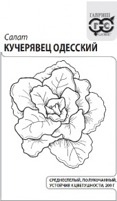 Семена Салат полукочанный Кучерявец Одесский, 0,5г, Гавриш, Белые пакеты