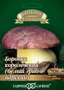 Мицелий Боровик королевский (белый гриб царский) на зерновом субстрате, 15мл, Гавриш, Грибное лукошко