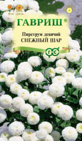 Семена Пиретрум девичий Снежный шар, 0,01г, Гавриш, Цветочная коллекция