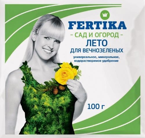 Удобрение Fertika Хвойное для вечнозеленых, лето, 100г, Фертика по цене ...